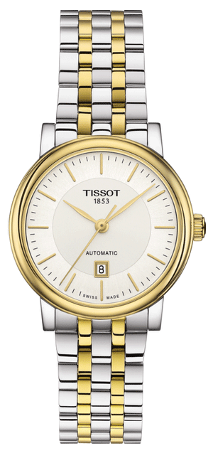 Tissot T Classic Carson Premium White Dial Two Tone Stainless Steel Strap Watch for Women - T122.207.22.031.00