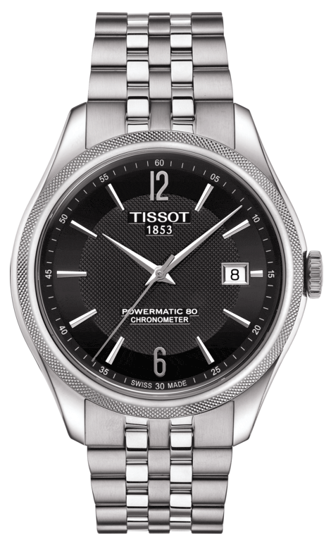 Tissot Ballade Powermatic 80 Cosc Black Dial Silver Steel Strap Watch For Men - T108.408.11.057.00