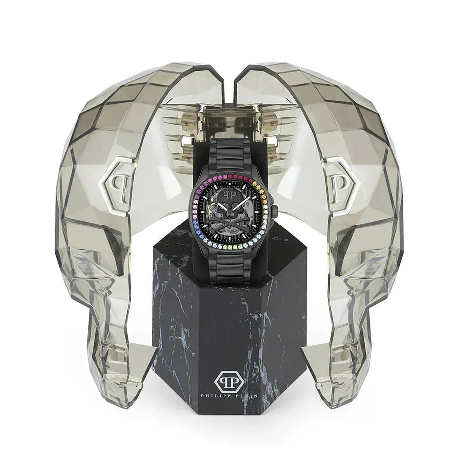Philipp Plein High-Conic Automatic Black Dial Black Stainless Steel Strap Watch For Men - PWRAA0823