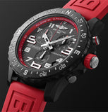 Breitling Endurance Pro Black Dial Red Rubber Strap Watch for Men - X82310D91B1S1