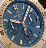 Breitling Chronomat B01 42mm Blue Dial Two Tone Steel Strap Watch for Men - UB0134101C1U1