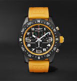 Breitling Endurance Pro Black Dial Yellow Rubber Strap Watch for Men - X82310A41B1S1