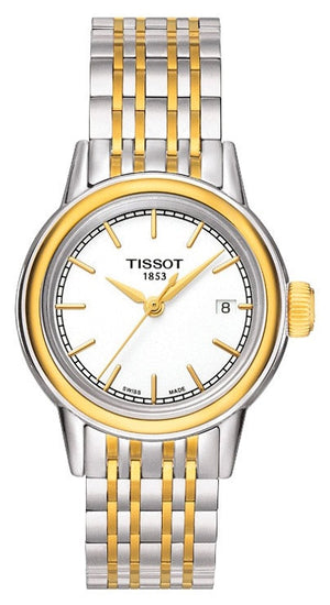 Tissot Carson Steel Lady White Dial Quartz Watch For Women - T085.210.22.011.00