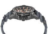 Philipp Plein The Skull Grey Dial Grey Stainless Steel Strap Watch For Men- PWAAA2324