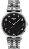 Tissot T Classic Everytime Quartz Black Dial Silver Steel Strap Watch for Men - T109.410.11.072.00