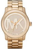 Michael Kors Runway Gold Dial Gold Steel Strap Watch for Women - MK5473