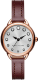 Marc Jacobs Betty White Dial Brown Leather Strap Watch for Women - MJ1481