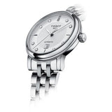 Tissot T Classic Carson Premium White Diamonds Dial Silver Steel Strap Watch for Women - T1222071103600