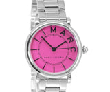 Marc Jacobs Roxy Fuchsia Dial Silver Steel Strap Watch for Women - MJ3528