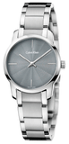 Calvin Klein City Grey Dial Silver Steel Strap Watch for Women - K2G23144