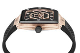 Philipp Plein Hexagon Phantom Black Dial Black Silicone Strap Watch For Men- PWPUA0124