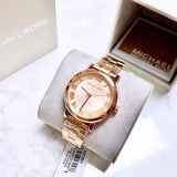 Michael Kors Norie Rose Gold Dial Rose Gold Steel Strap Watch for Women - MK3561