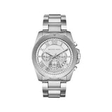 Michael Kors Brecken Chronograph Silver Dial Silver Steel Strap Watch For Women - MK8562