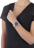 Michael Kors Parker Chronograph Blue Dial Silver Steel Strap Watch for Women - MK6117