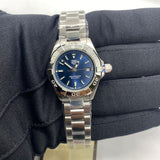 Tag Heuer Aquaracer watch with blue face