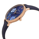 Fossil Jacqueline Blue Dial Blue Leather Strap Watch for Women - ES4673