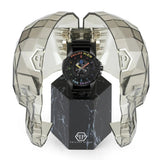 Philipp Plein The Skull Black Dial Black Silicone Strap Watch For Men - PWAAA1121