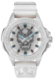 Philipp Plein The Skull White Dial White Silicone Strap Watch for Men - PWAAA1521