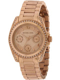 Michael Kors Blair Rose Gold Dial Rose Gold Steel Strap Watch for Women - MK5613