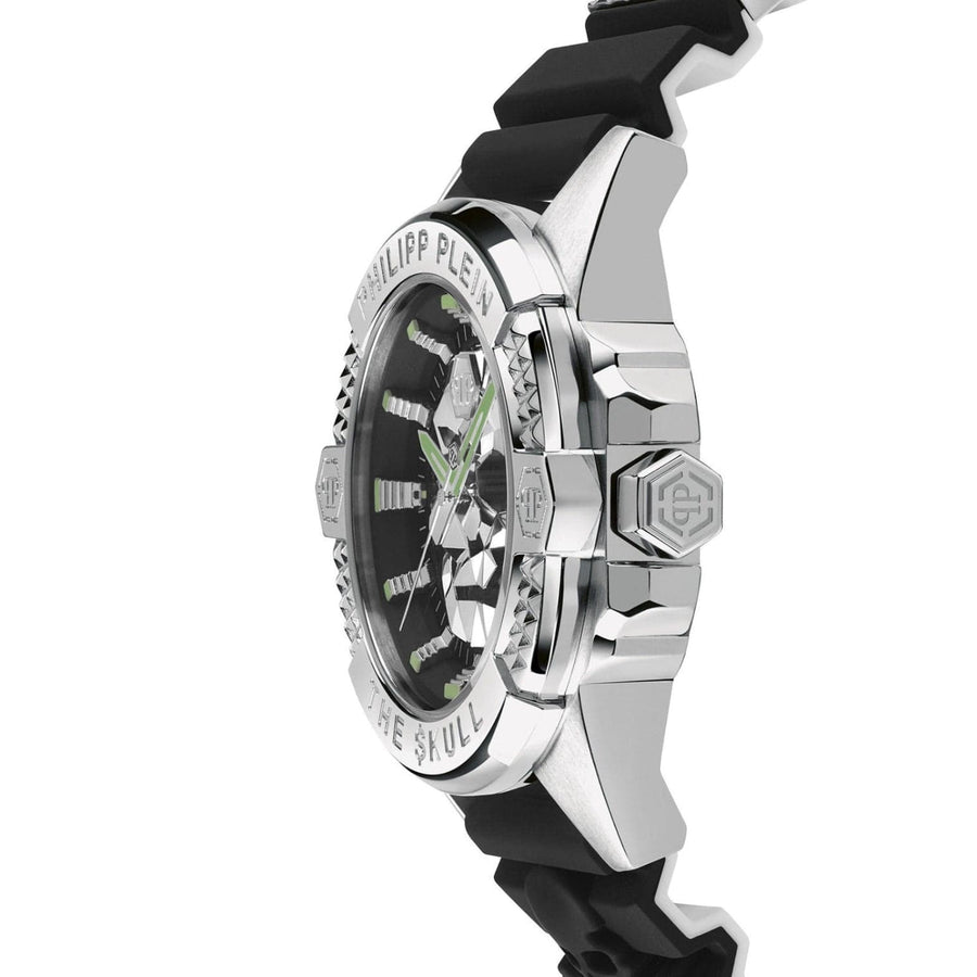 Philipp Plein The Skull Black Dial Black Silicone Strap Watch for Men - PWAAA0121
