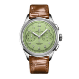 Breitling Premier B09 Chronograph 40 Green Dial Brown Leather Strap Watch for Men - AB0930D31L1P1