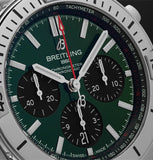 Breitling Chronomat B01 42mm Green Dial Silver Steel Strap Watch for Men - AB01343A1L1A1