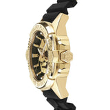 Philipp Plein The Skull Gold Dial Black Silicone Strap Watch for Men - PWAAA0221