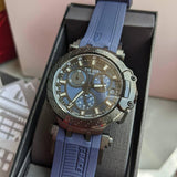 Tissot T Race Chronograph Blue Dial Blue Silicon Strap Watch For Men - T115.417.37.041.00