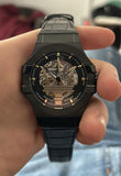 Maserati Potenza Skeleton Limited Edition Black Dial Black Leather Strap Watch For Men - R8821108027