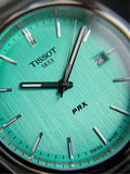 Tissot PRX Quartz Light Green Dial Silver Steel Strap Watch for Men - T137.410.11.091.01