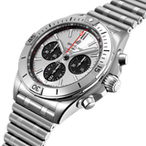Breitling Chronomat B01 42mm Silver Dial Silver Steel Strap Watch for Men - AB0134101G1A1
