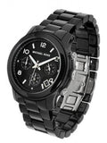 Michael Kors Runway Black Ceramic Dial Black Steel Strap Watch for Women - MK5162