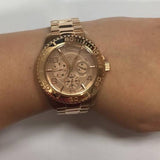 Guess BFF Multifunction Rose Gold Dial Rose Gold Steel Strap Watch for Women - W0231L4