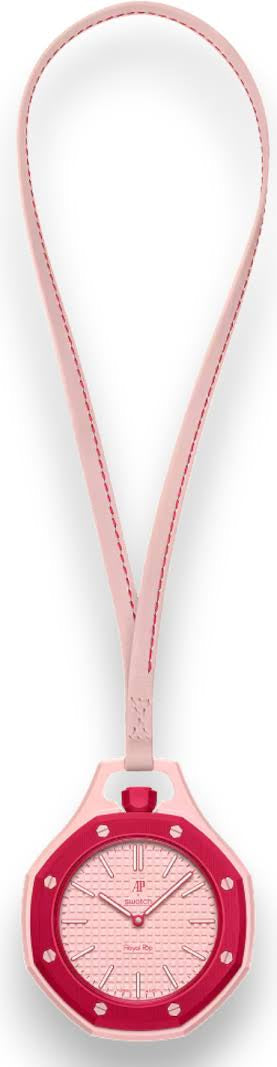 Swatch x AP Royal Pop Pink Dial Pink Lanyard Watch for Women - Otto Rosso