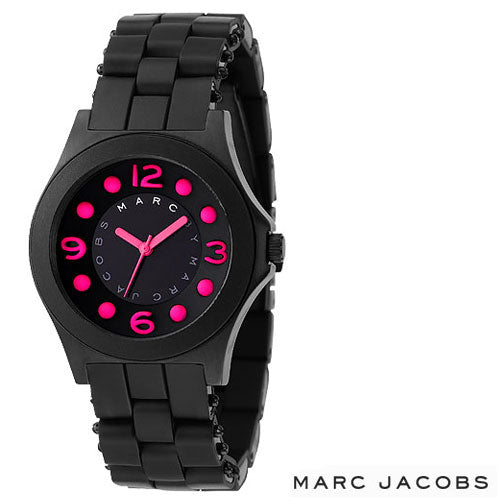 Marc Jacobs Pelly Black Dial Black Silicone Strap Watch for Women - MBM2508