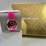 Michael Kors Janelle Quartz Pink Dial Pink Rubber Strap Watch For Women - MK7349