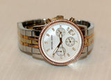 Michael Kors Ritz White Dial Two Tone Steel Strap Watch for Women - MK5650