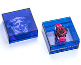 Versace Icon Active Chronograph Quartz Black Dial Pink Rubber Strap Watch For Men - VEZ700221