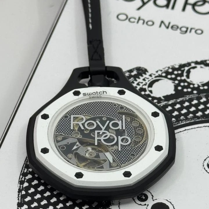 Swatch x AP Royal Pop Black Dial Lanyard Watch for Men - Ocho Negro