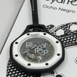 Swatch x AP Royal Pop Black Dial Black Leather Strap Watch for Men - Ocho Negro