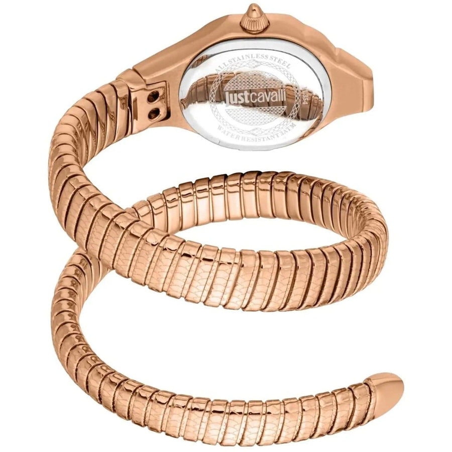 Just Cavalli Fiore Silver Dial Rose Gold Steel Strap Watch for Women - JC1L354M0045