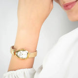 Just Cavalli Diversa Snake Mother of Pearl Dial Brown Leather Strap Watch for Women - JC1L321L0025