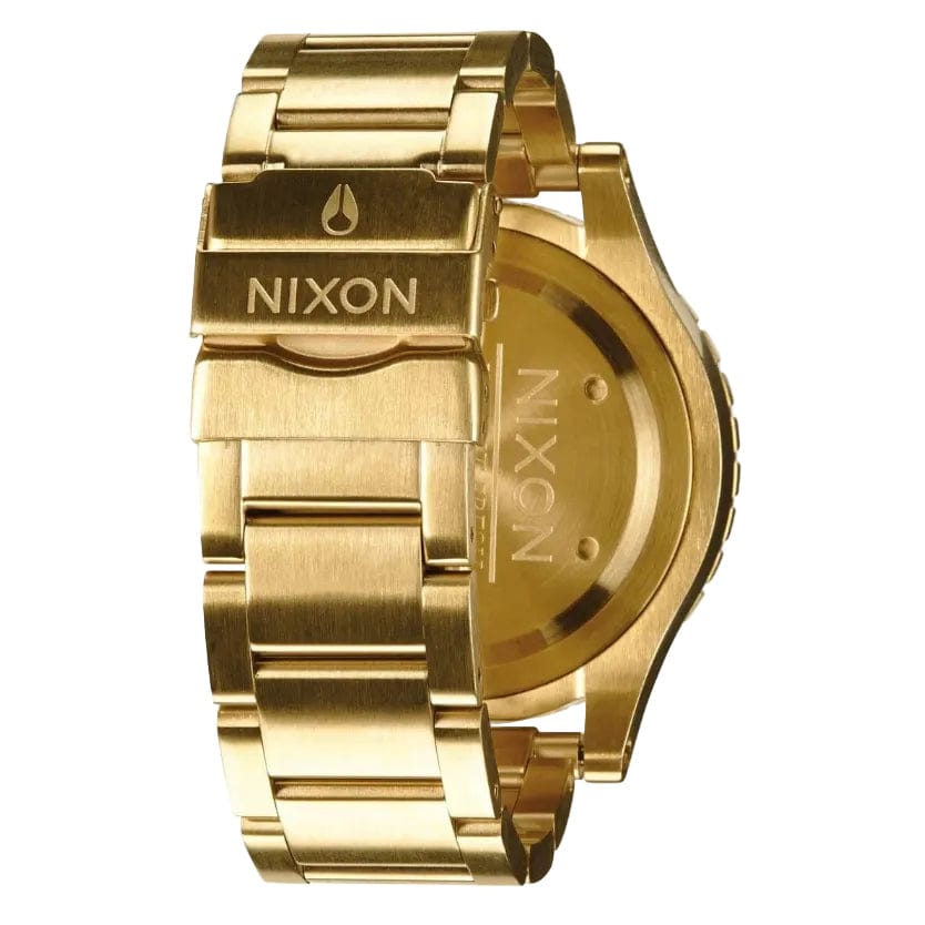 Nixon 48-20 Chrono Gold Dial Gold Steel Strap Watch for Men - A486-502