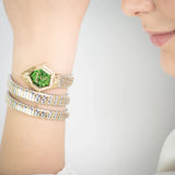 Just Cavalli Mesmerizing Green Dial Two Tone Steel Strap Watch for Women - JC1L304M0065