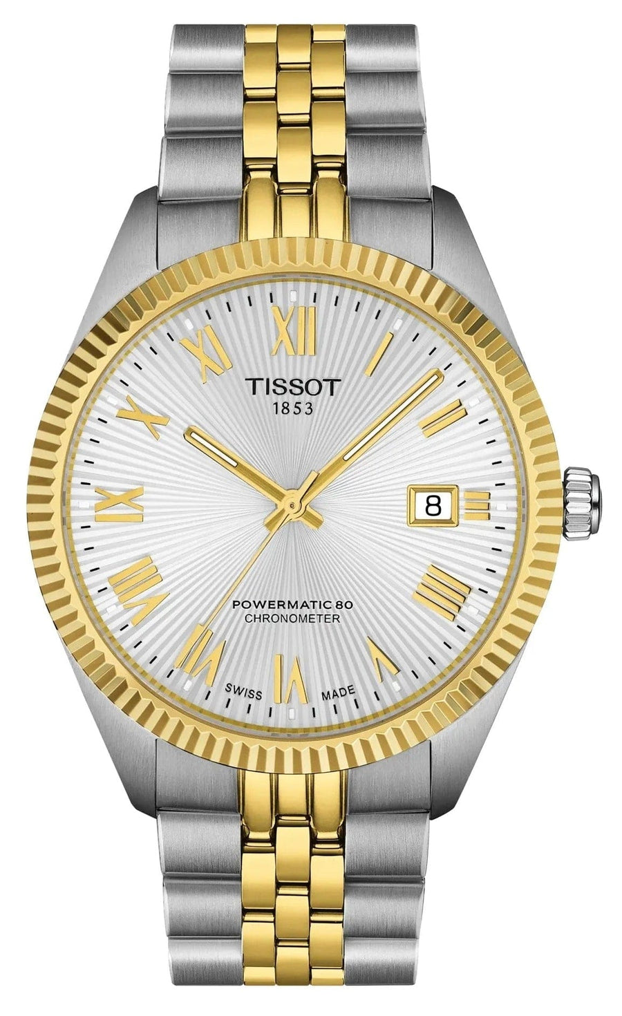 Tissot Ballade Powermatic 80 Cosc Silver Dial Two Tone Steel Strap Watch for Men - T156.408.22.033.00
