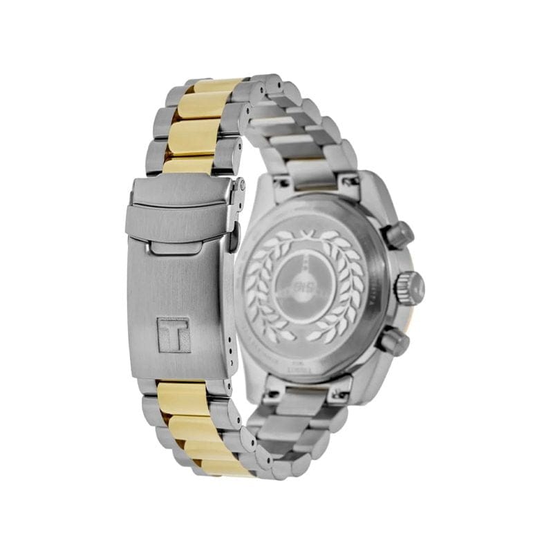 Tissot PR516 Chronograph Black Dial Two Tone Steel Strap Watch for Men - T149.417.22.051.00
