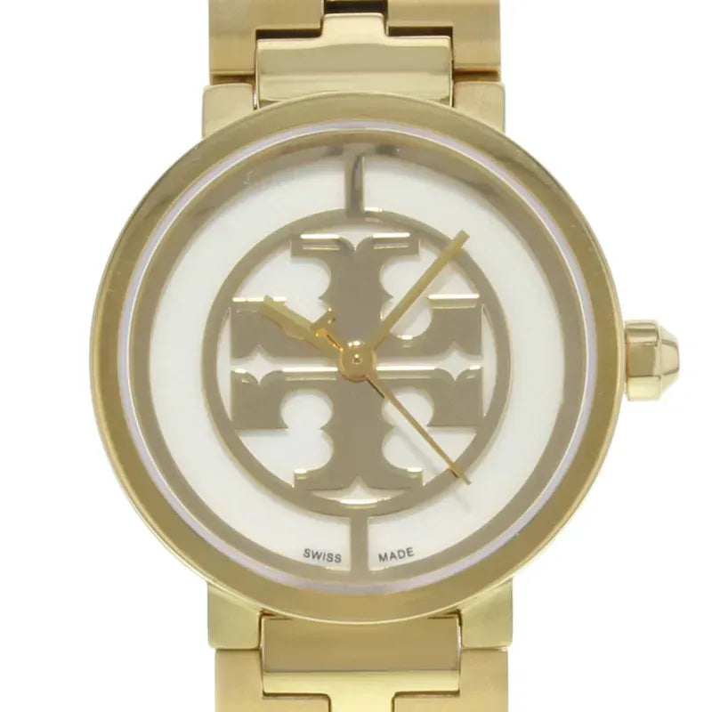 Tory Burch Reva Gold Dial Gold Steel Strap Watch for Women - TBW4011