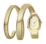 Just Cavalli Serpente Metallica Gold Dial Gold Steel Strap Watch for Women - JC1L209M0035