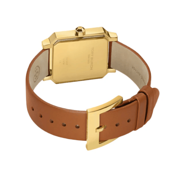 Tory Burch Robinson White Dial Brown Leather Strap Watch for Women - TBW1503