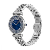Emporio Armani Gianni T-Bar Blue Dial Silver Steel Strap Watch for Women - AR11627